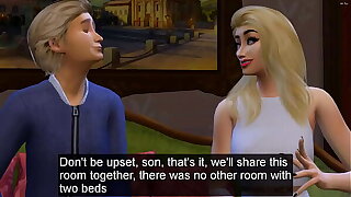 StepSon Fucking StepMom After Having To Share The Same Room In the lead Hotel On Vacation
